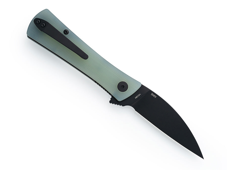 Shiv - Ghost Green - Black Blade – Finch Knife Co