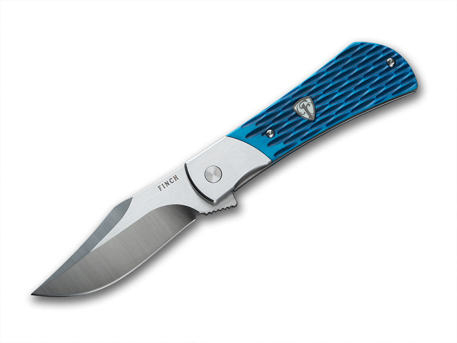 Flint - Caribbean Blue Jigged Bone – Finch Knife Co