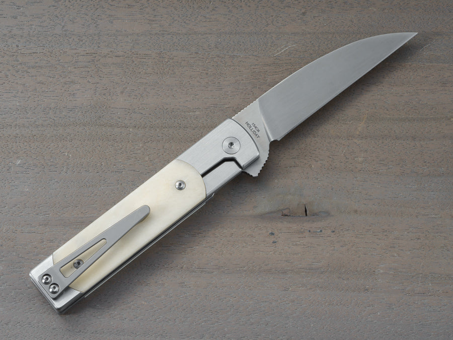 HOLLIDAY - Smooth Ox Bone Pocket Knife – Finch Knife Co