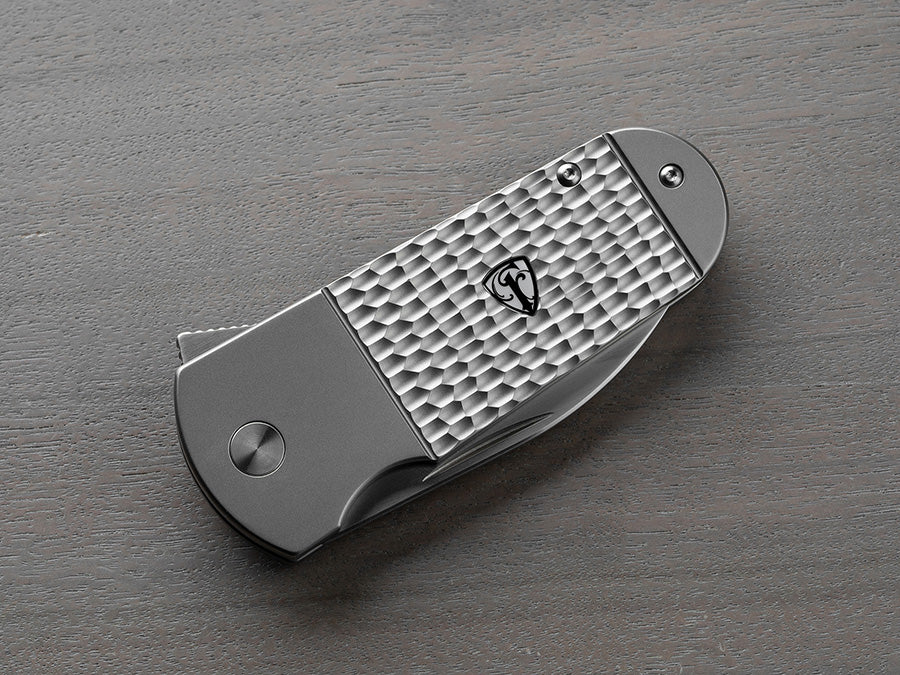 Buffalo Tooth - Jigged Titanium – Finch Knife Co