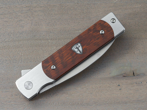 Holliday pocket knife with snakewood inlayed scales