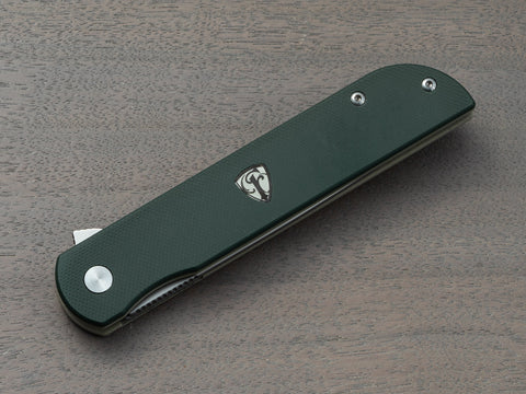 Green & tan handle pocket knife