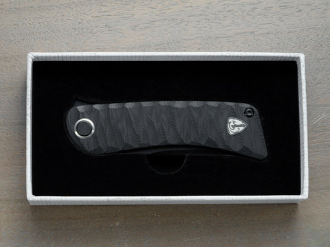 Finch Tikuna black pocket knife in box