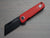 RUNTLY - Black blade with red handle pocket knife